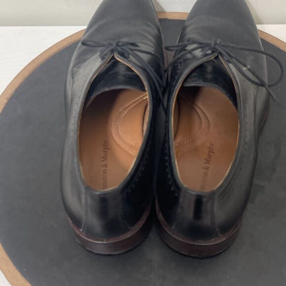 Johnston Murphy Shoes‎ Men 10.5 Henrick Plain Toe Black Full Grain Derby main image 4